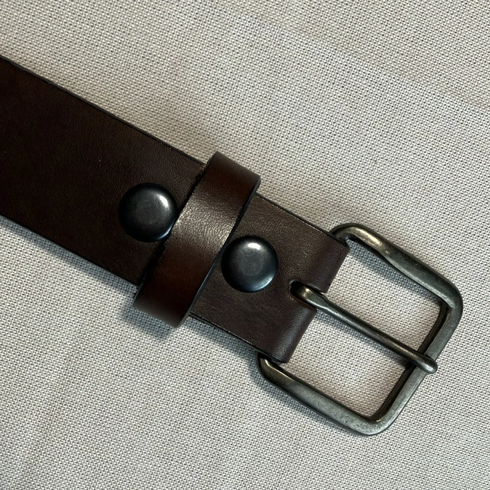 Dark Brown Leather Belt NWOT Possibly Handmade